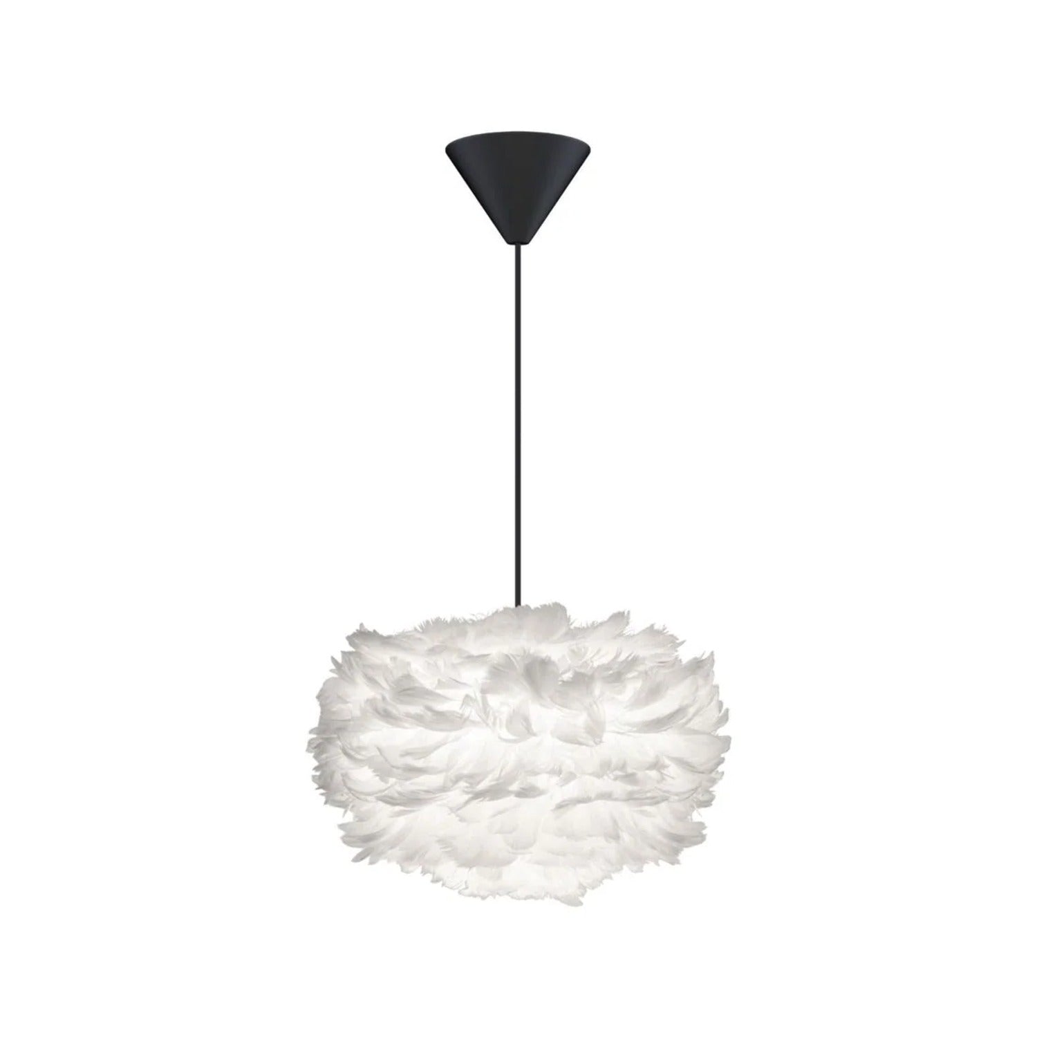 UMAGE Eos pendel i White, Mini med sort ledning