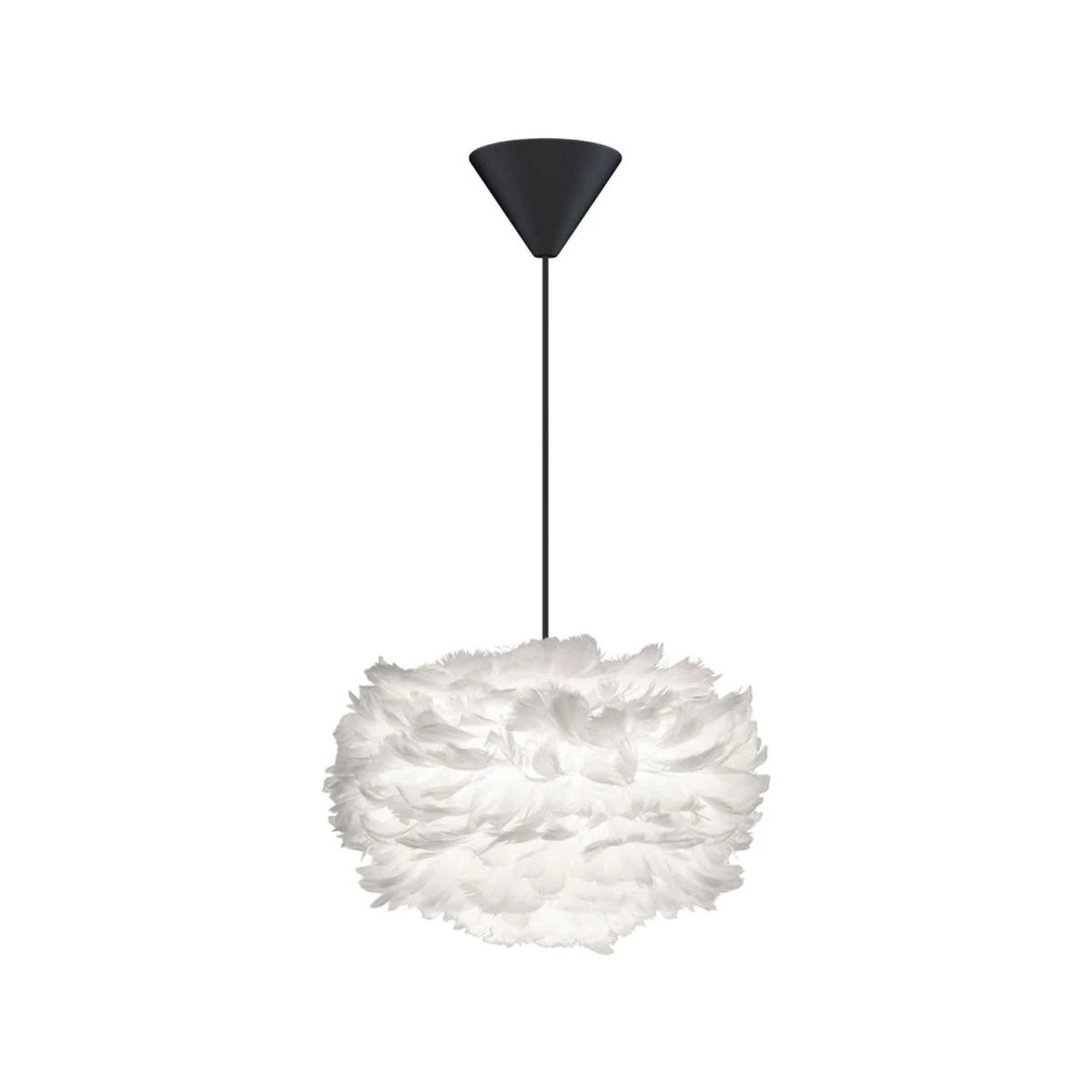 UMAGE Eos pendel i White, Mini med sort ledning
