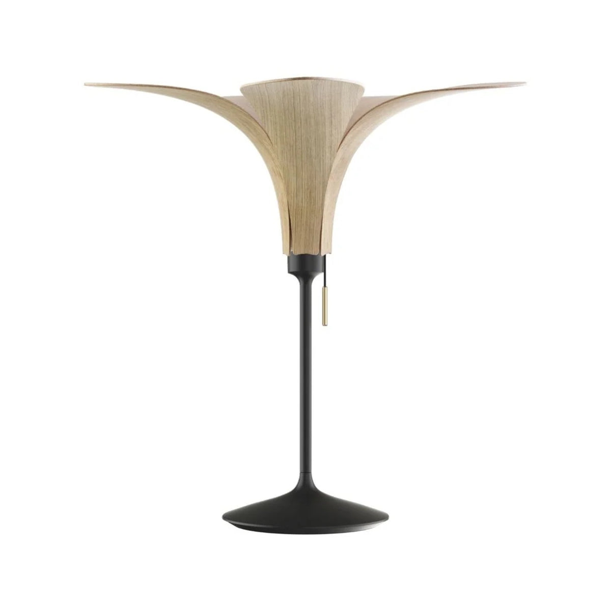 UMAGE Jazz bordlampe i lakeret eg med fod i sort