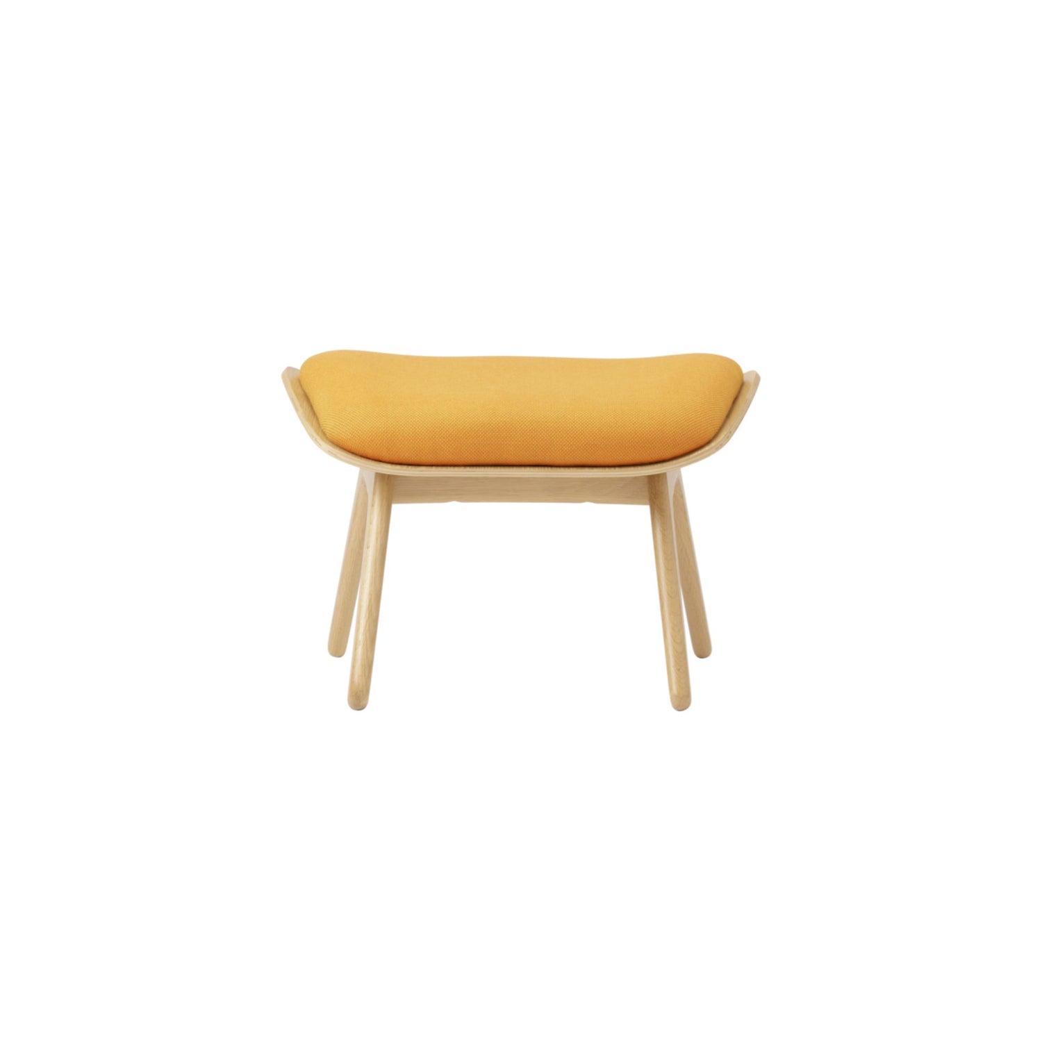 UMAGE The Reader Ottoman skammel – Lakeret eg / Tangerine