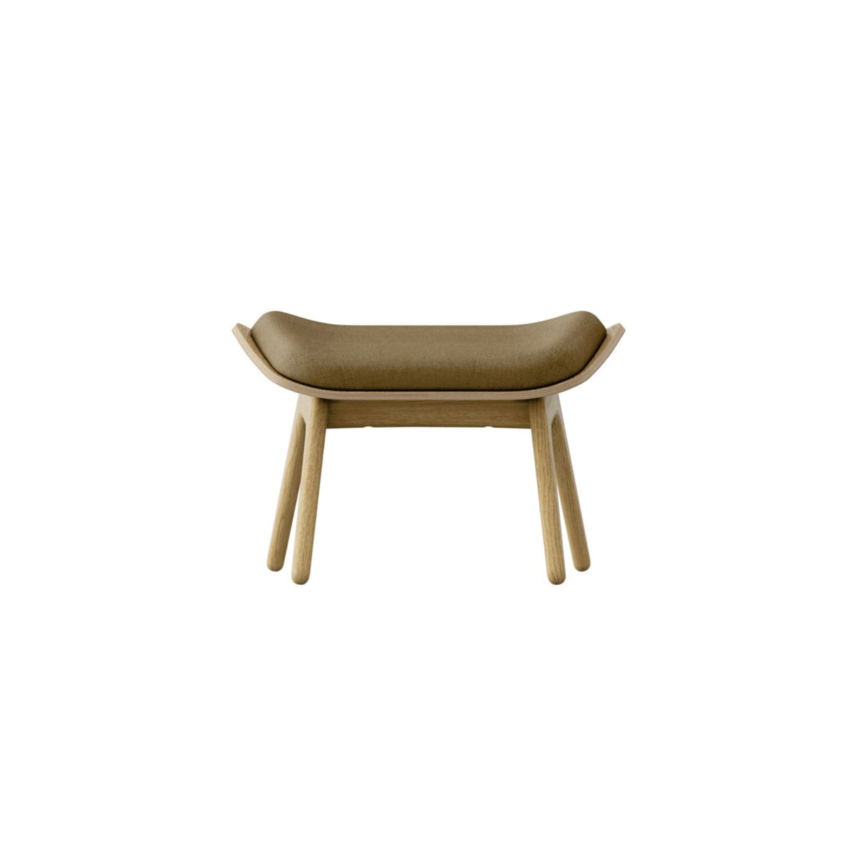 UMAGE The Reader Ottoman skammel – Lakeret eg / Sugar Brown