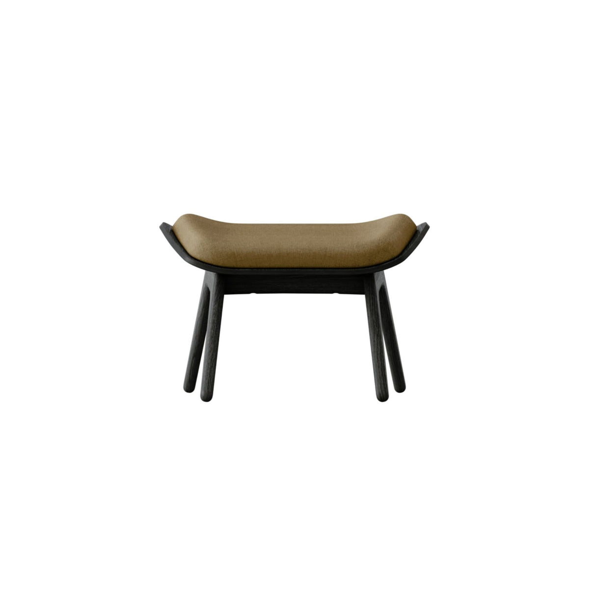 UMAGE The Reader Ottoman skammel – Lakeret sortfarvet eg / Sugar Brown