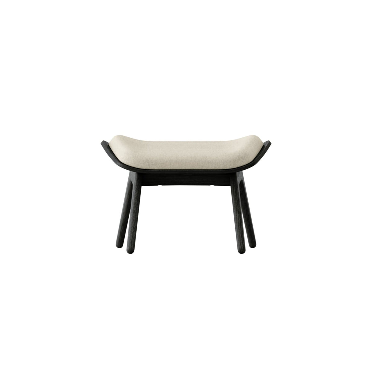 UMAGE The Reader Ottoman skammel – Lakeret sortfarvet eg / White Sands
