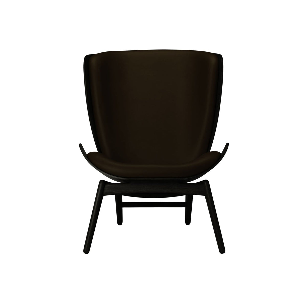 UMAGE The Reader loungestol – Lakeret sortfarvet eg / Brown leather