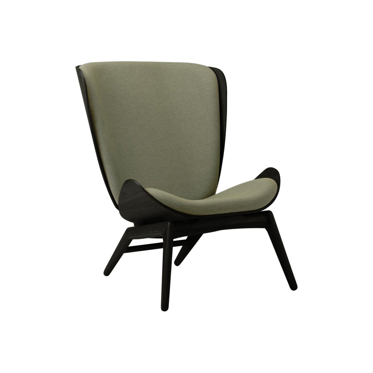 UMAGE The Reader loungestol – Lakeret sortfarvet eg / Morning Meadows