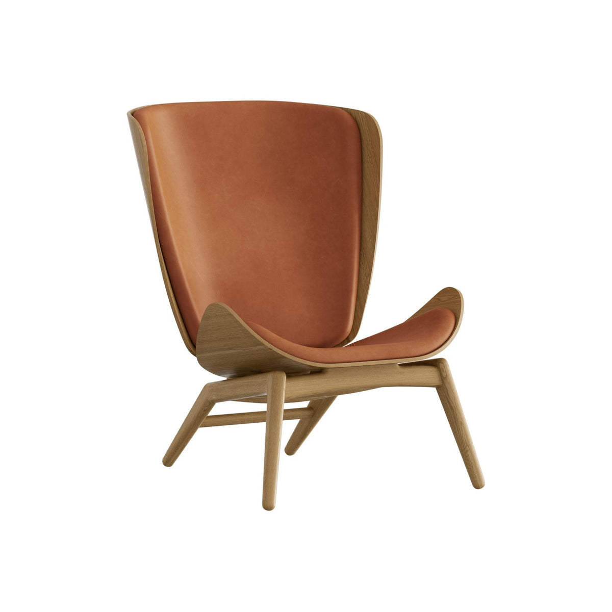 UMAGE The Reader loungestol – Lakeret eg / Dunes leather