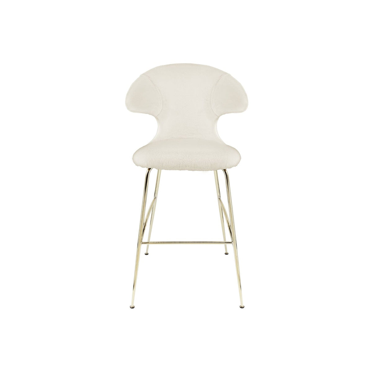 UMAGE Time Flies barstol – Plated Brass / Teddy white