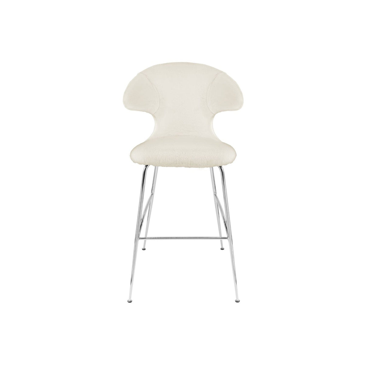 UMAGE Time Flies barstol – Chrome / Teddy white