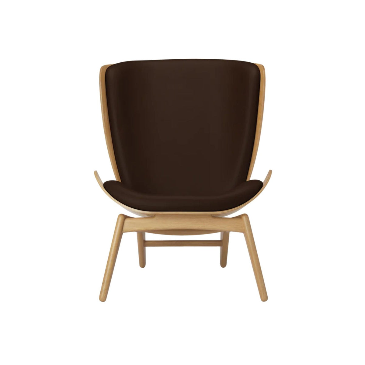 UMAGE The Reader loungestol – Lakeret eg / Brown leather