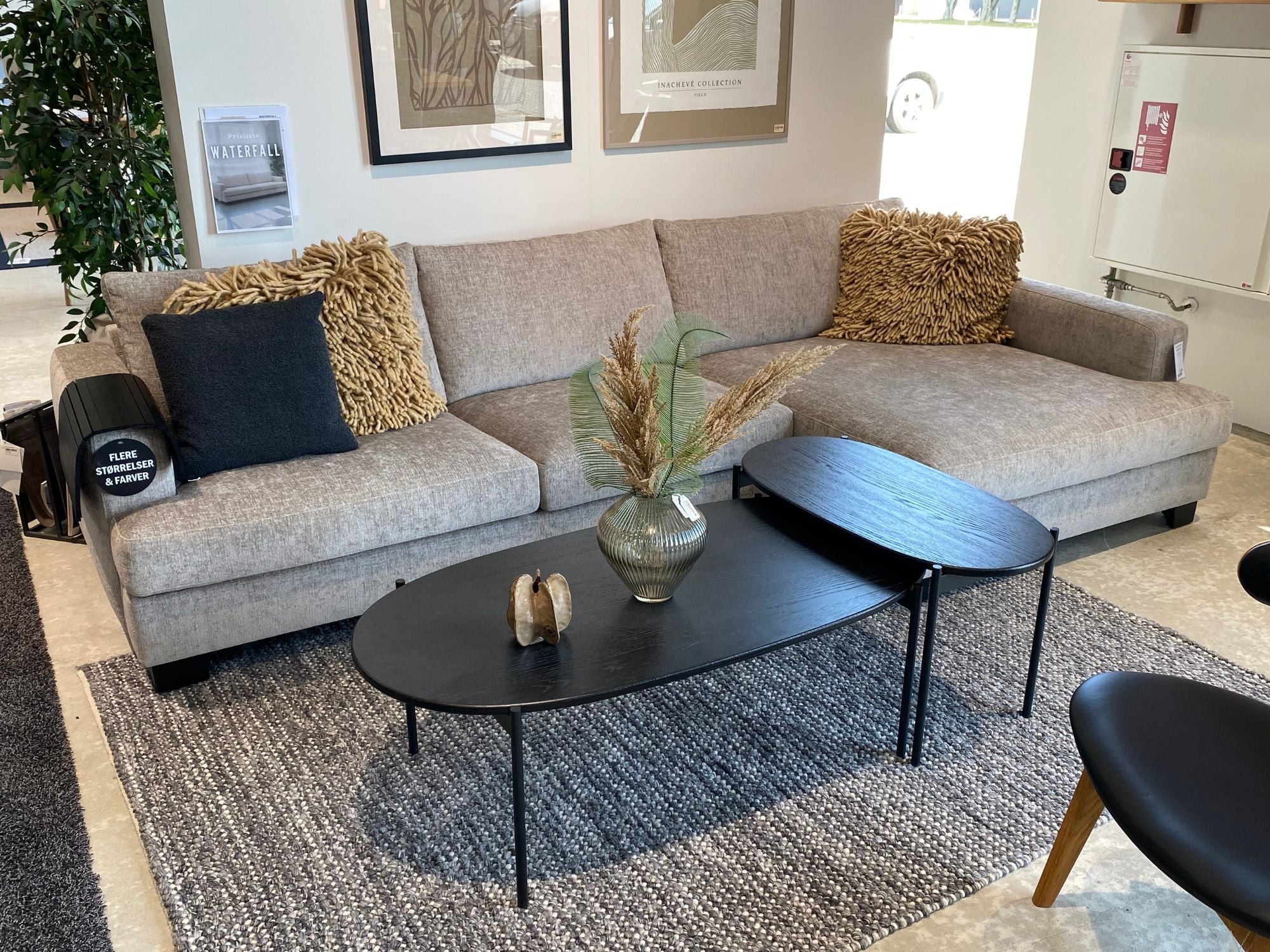 DEMO MODEL - Vilmers Waterfall chaiselongsofa - AFHENTNINGSTILBUD