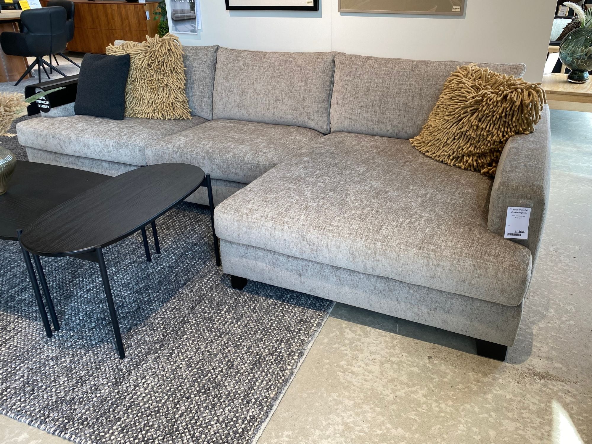 DEMO MODEL - Vilmers Waterfall chaiselongsofa - AFHENTNINGSTILBUD