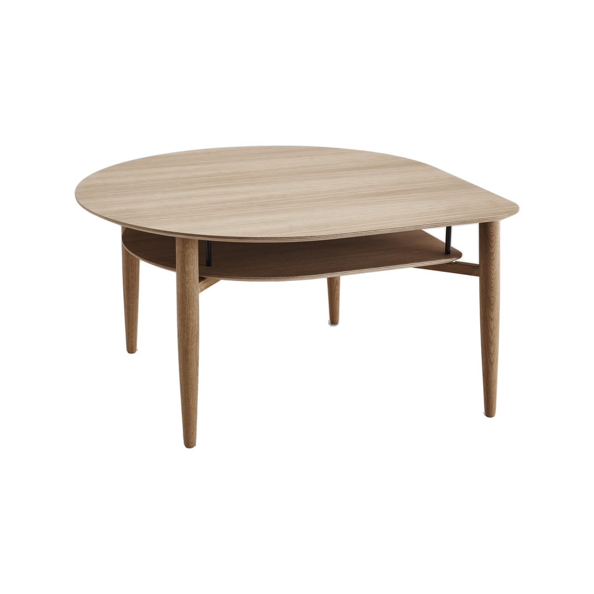 Thomsen Furniture Katrine Nordic sofabord med hylde, baloon, naturolieret eg