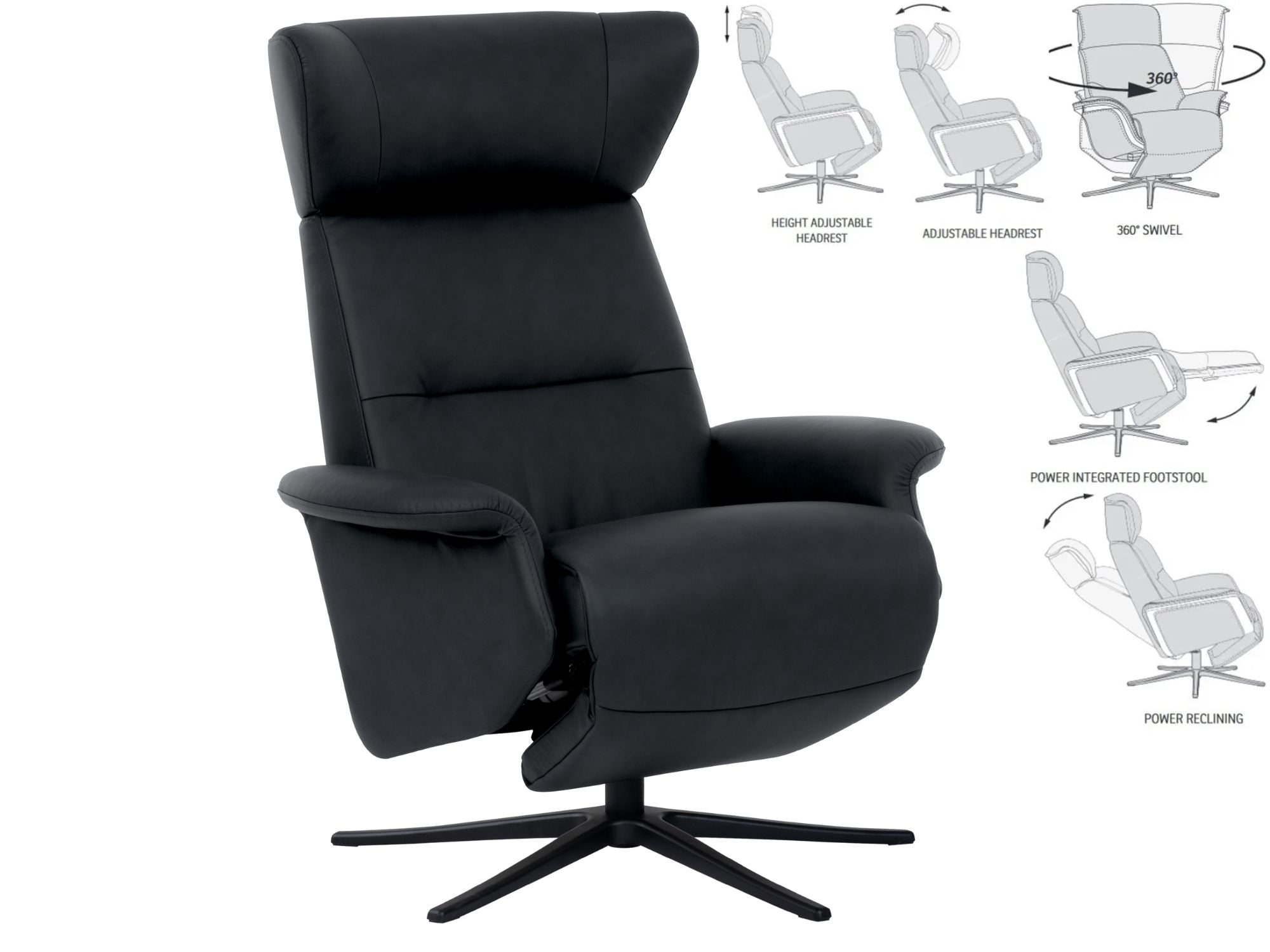 Space 3800 Power lænestol m. recliner