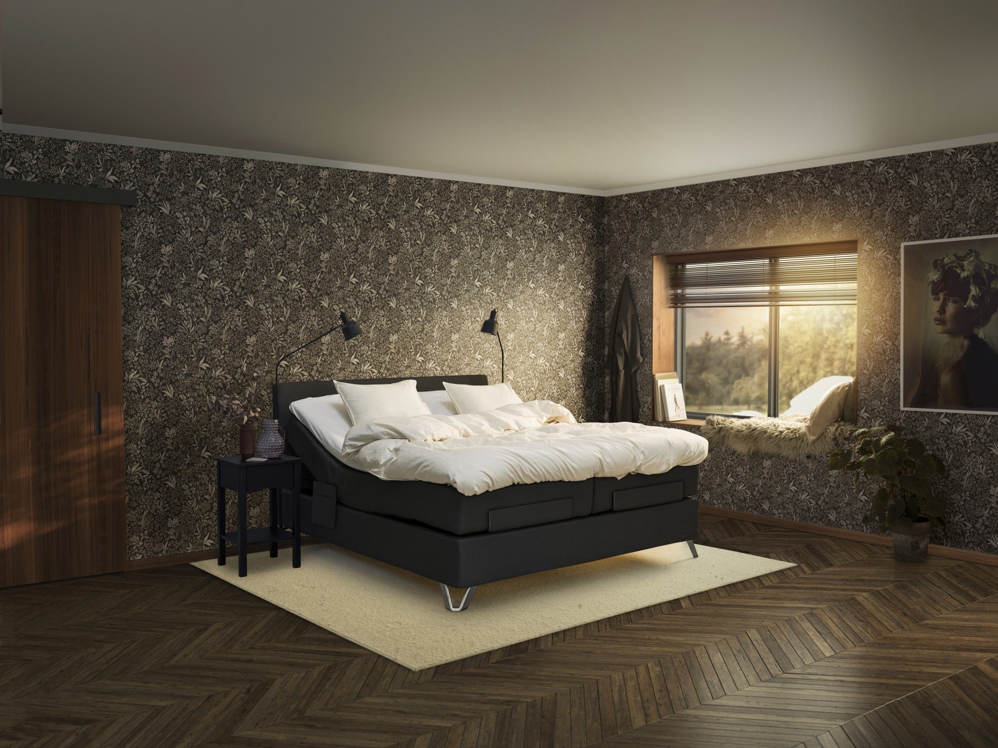 Ambassadør Dream elevationsseng m/topmadras inkl. sengeben