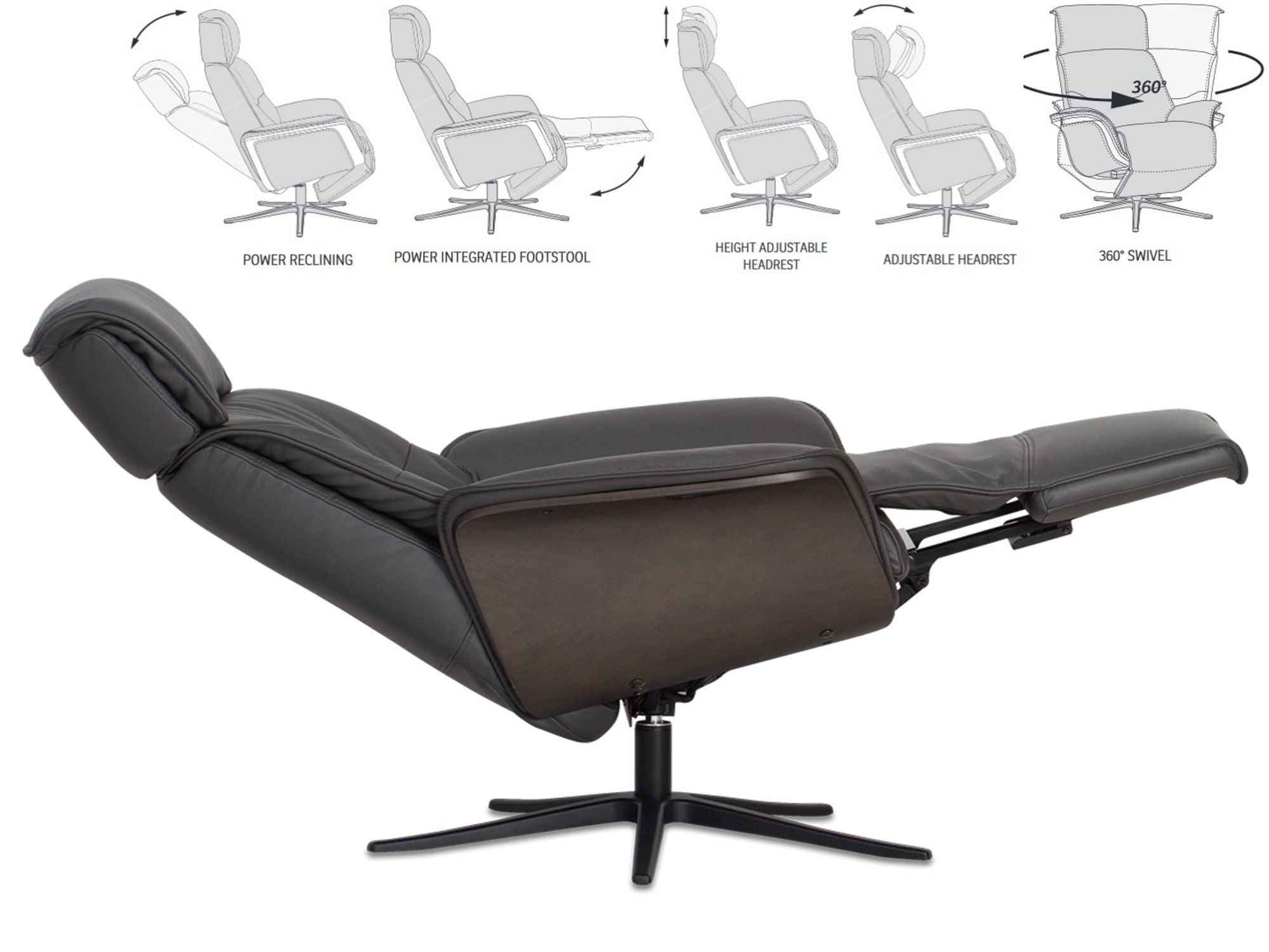 Space 5300W Power lænestol m. recliner