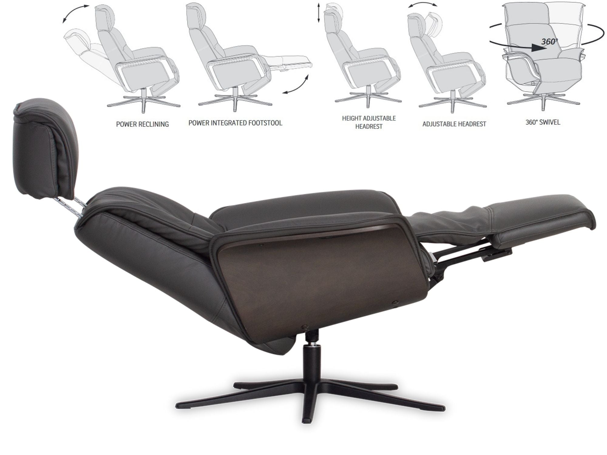 Space 5300W Power lænestol m. recliner