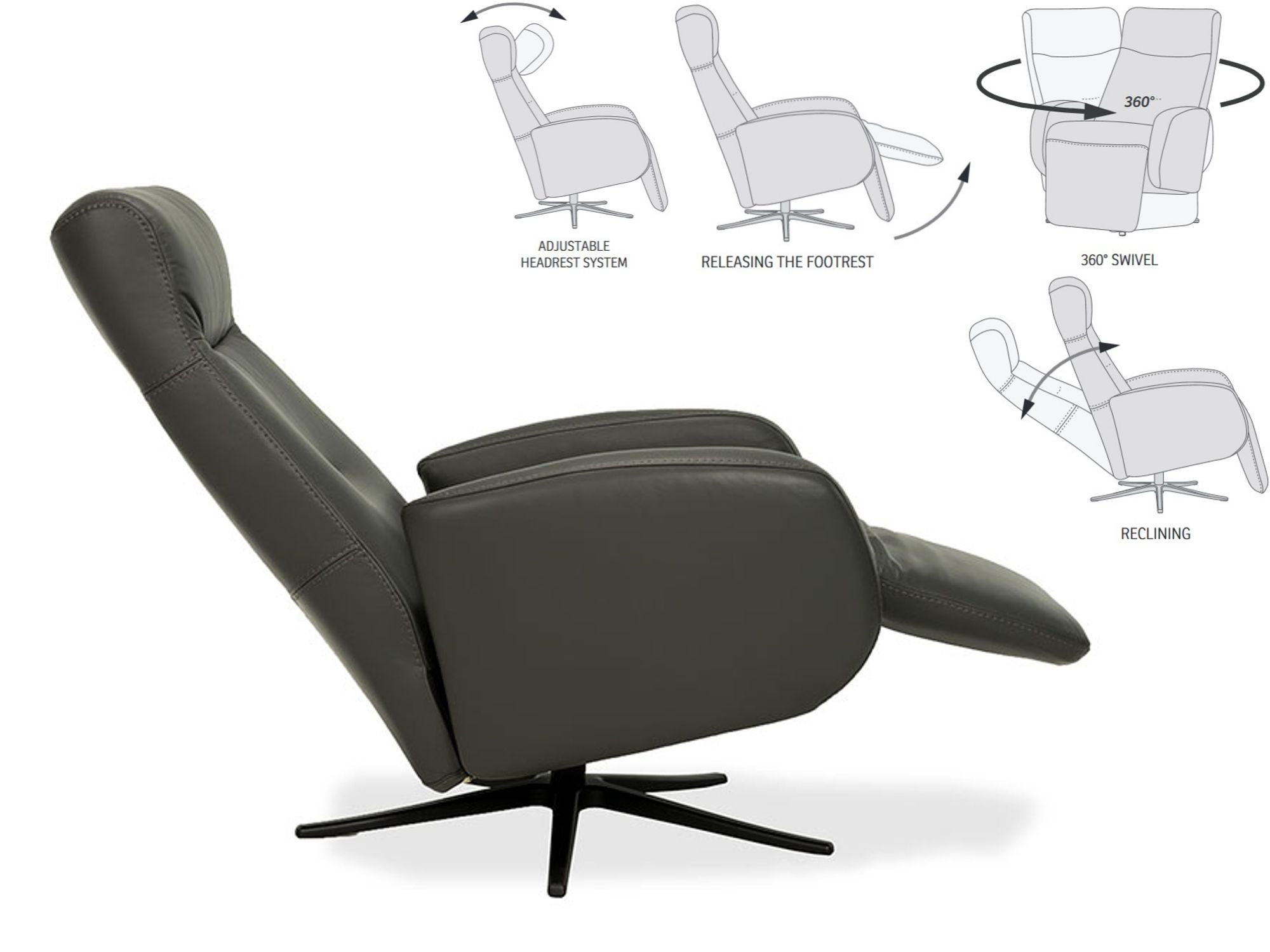 Space 2100 lænestol m. recliner