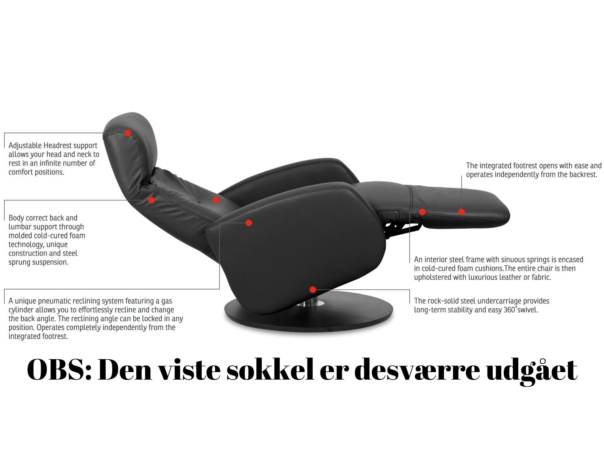 Space 2100 lænestol m. recliner