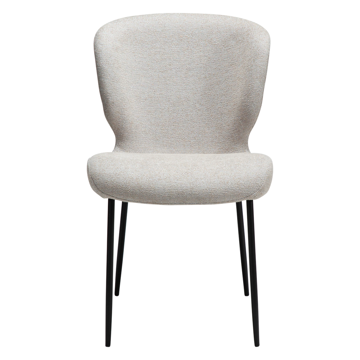 Dan-Form Glory spisebordsstol i Cashmere bouclé – forfra