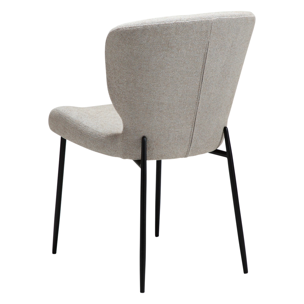 Dan-Form Glory spisebordsstol i Cashmere bouclé – skråt bagfra