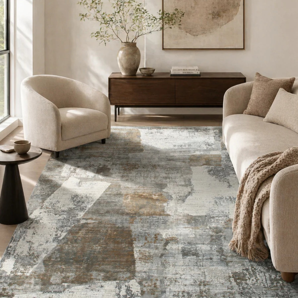 H.C. Tæpper Libra tæppe i Light Grey Chestnut – miljøbillede