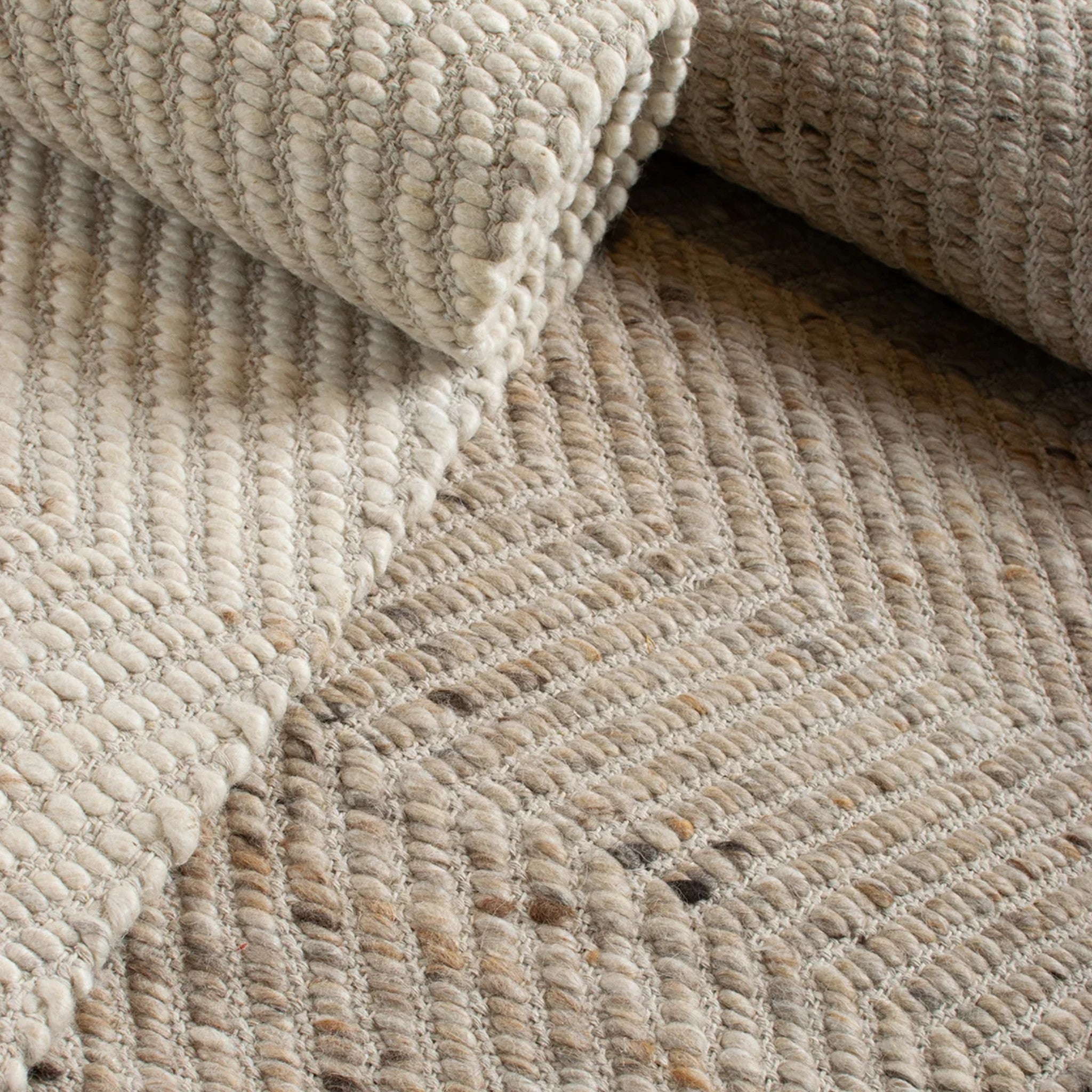 H.C. Tæpper Ystad tæppe i Natural Beige Mix – miljøbillede