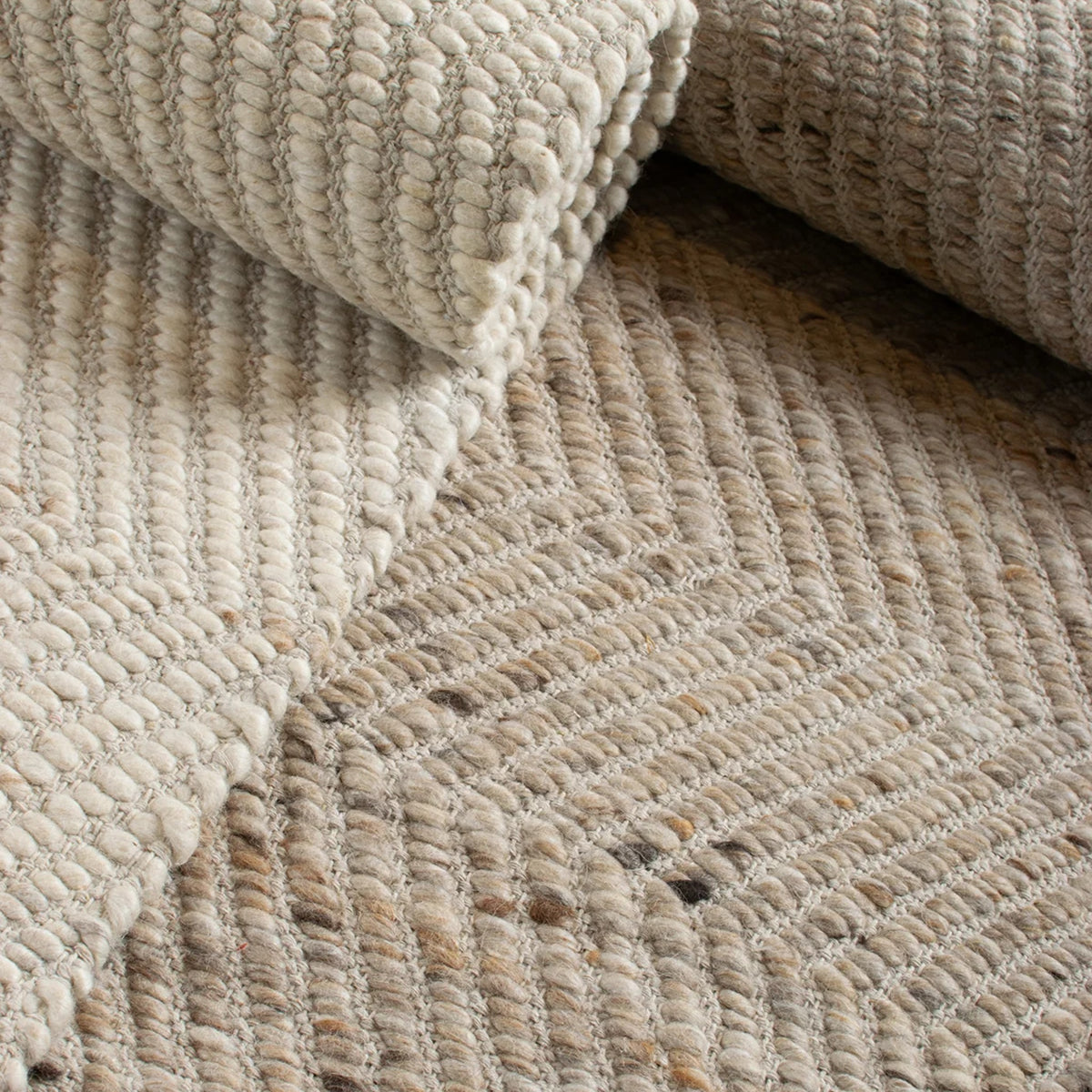 H.C. Tæpper Ystad tæppe i Natural Linen Mix – miljøbillede