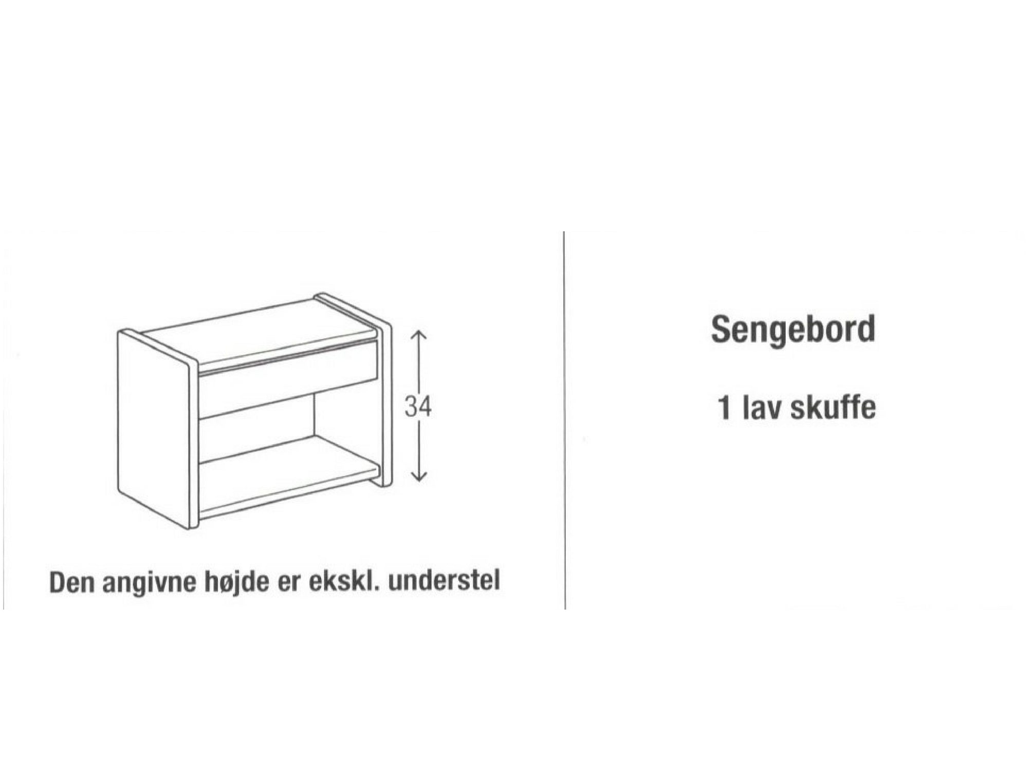 Sengebord model 21