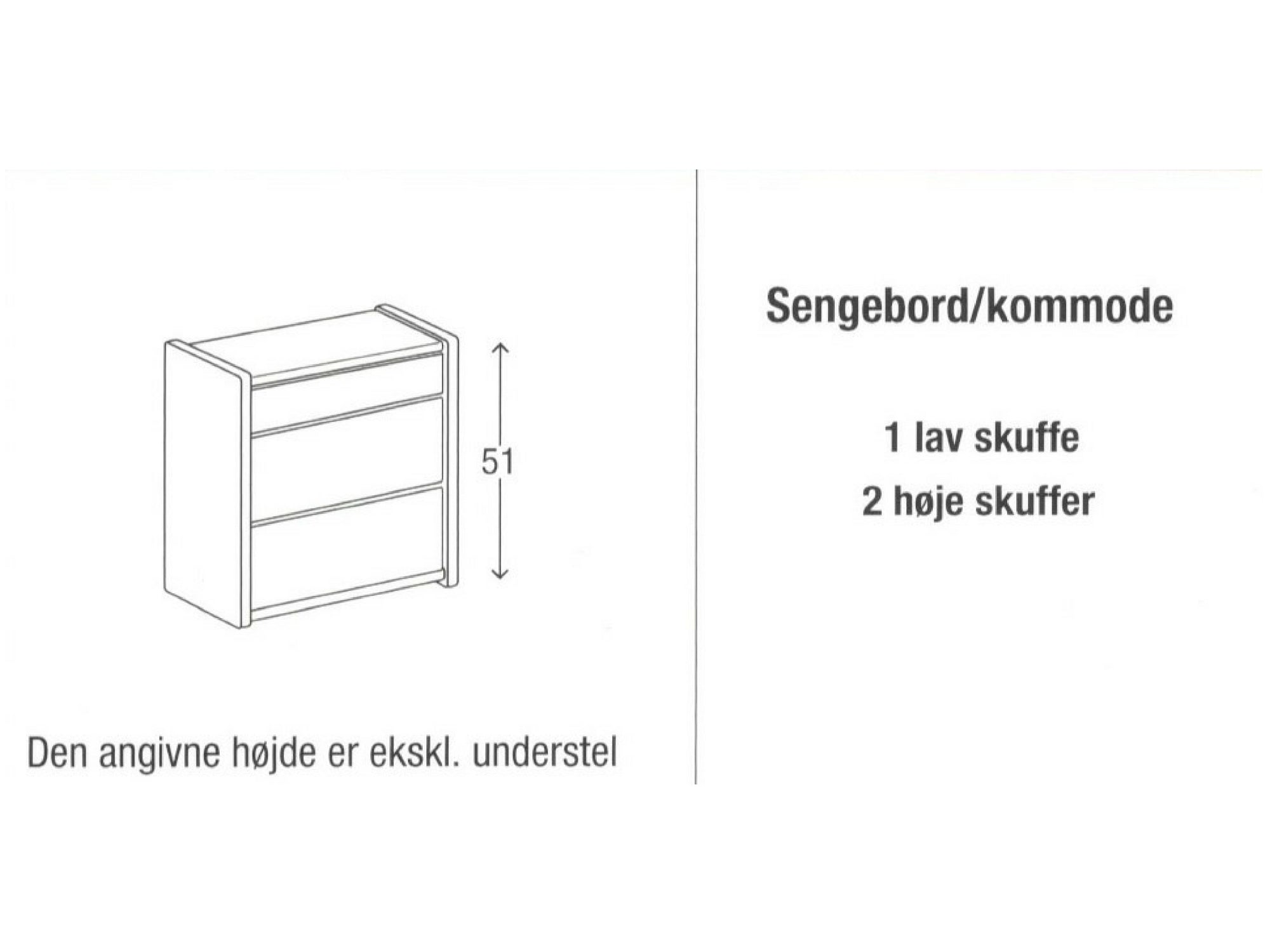 Sengebord/kommode model 33