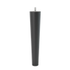 Rundt konisk ben - sort - 19 cm