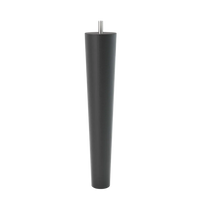 Rundt konisk ben - sort - 19 cm