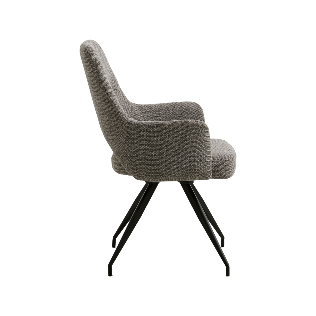 Lexpo Aya spisebordsstol i Verona stof Beige med drejefod i sort metal