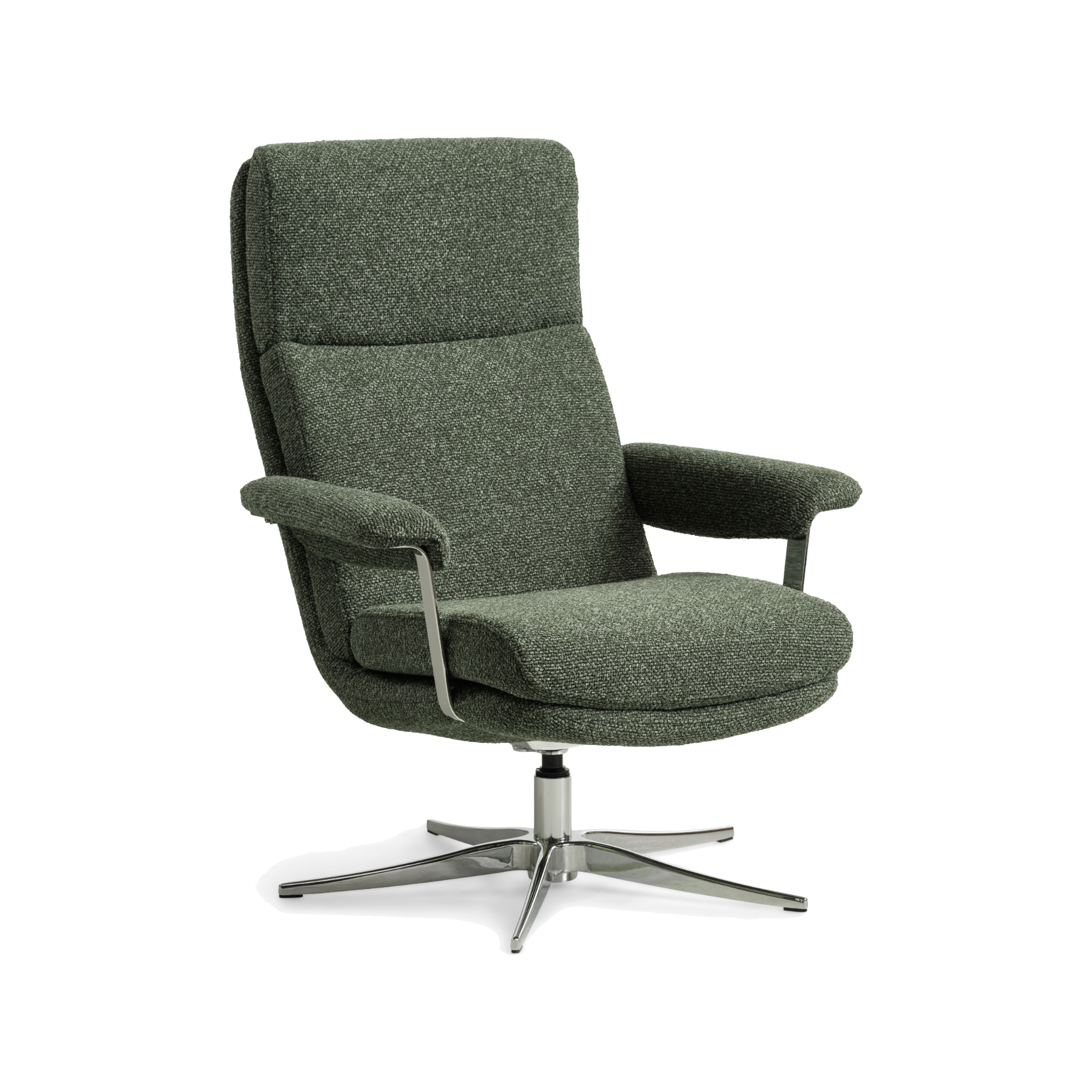 Lexpo Connor lænestol i winter moss green med chromeben