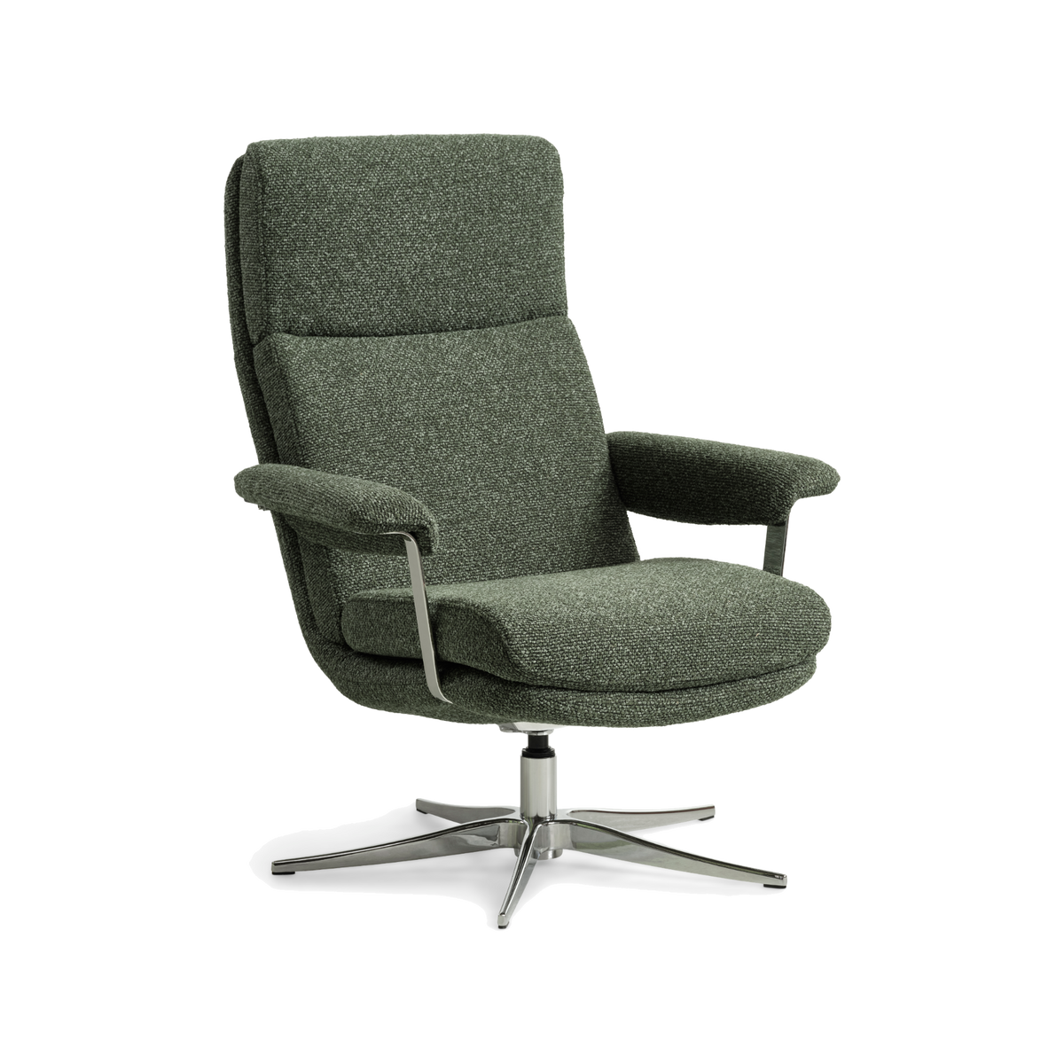 Lexpo Connor lænestol i winter moss green med chromeben