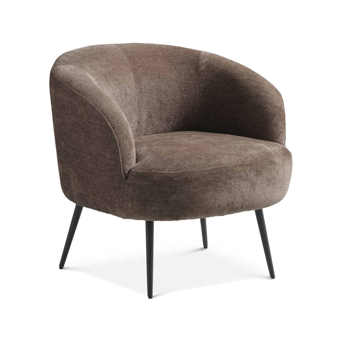 Lexpo Conrad loungestol i Beige stof med sort metalstel