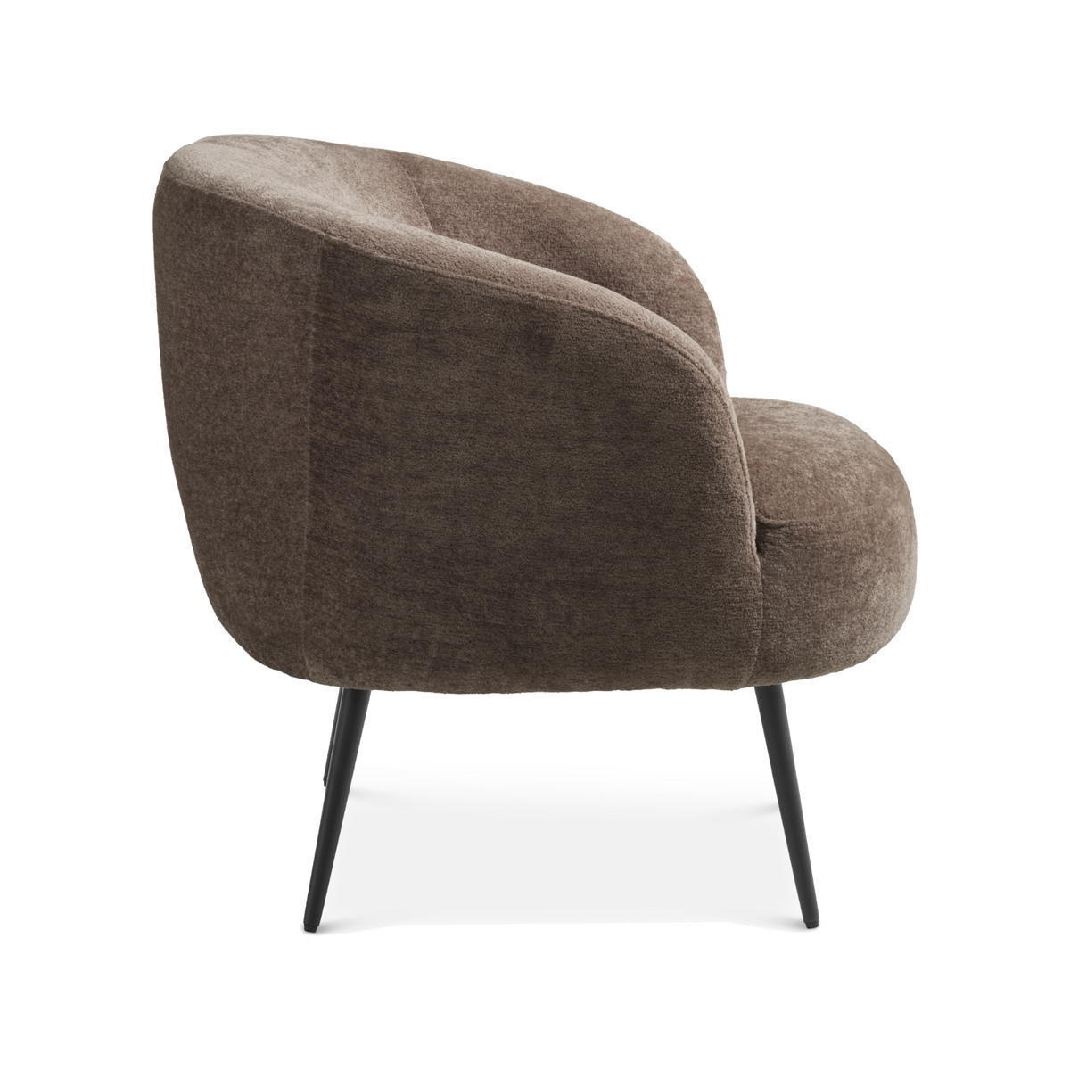 Lexpo Conrad loungestol i Beige stof med sort metalstel