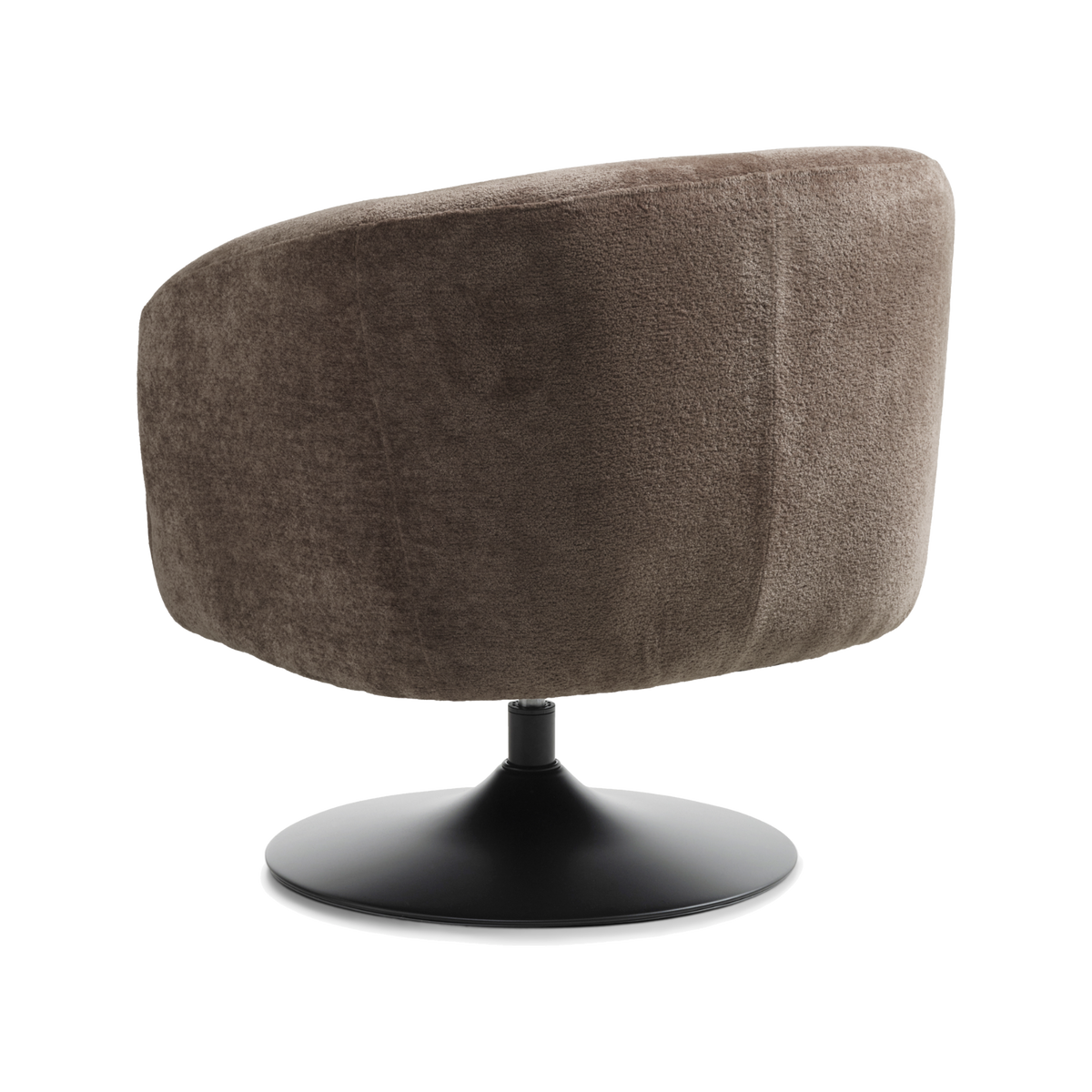 Lexpo Conrad loungestol med drejefod i Beige stof med sort metalfod