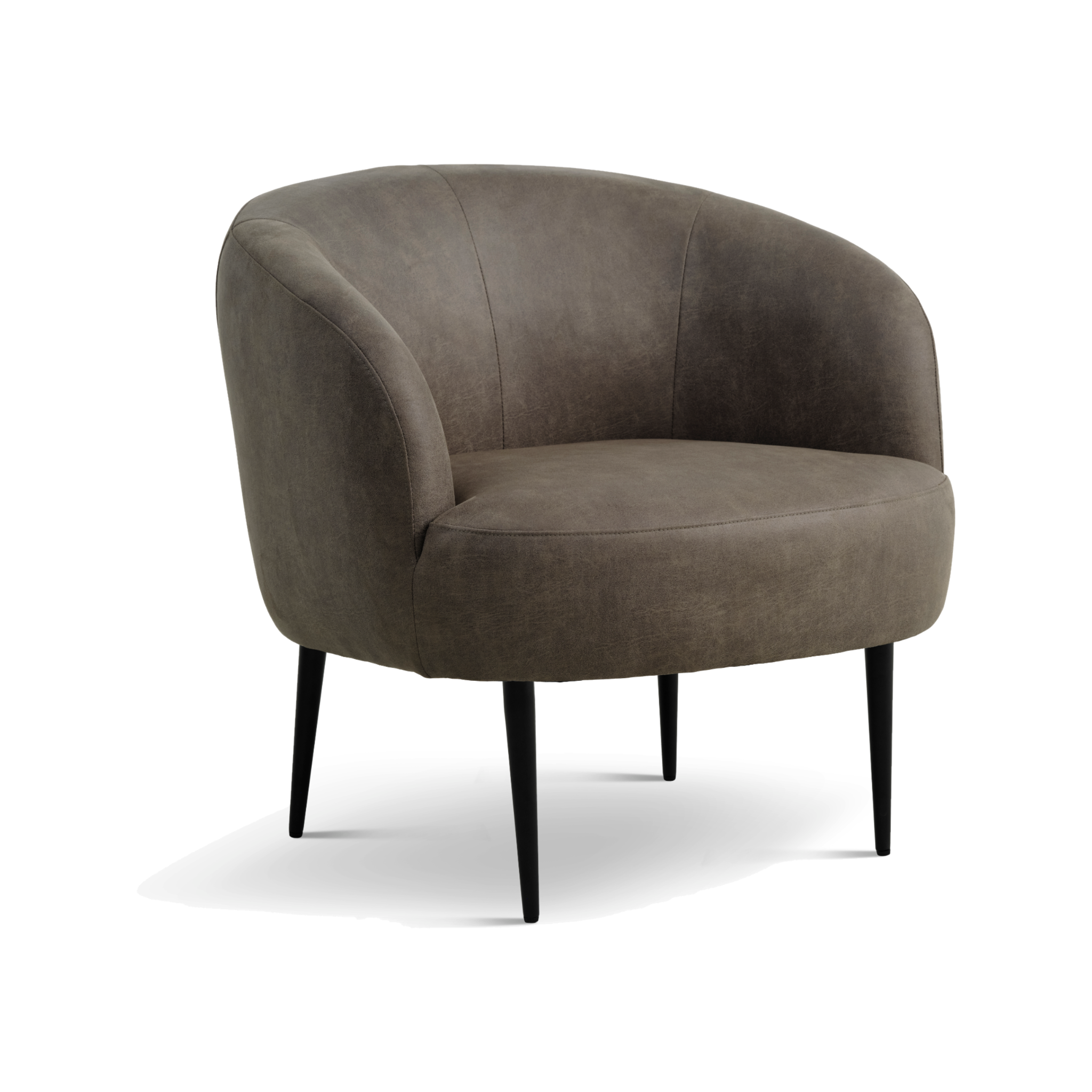 Lexpo Conrad loungestol i Forest Green microfiberlæder med sort metalstel