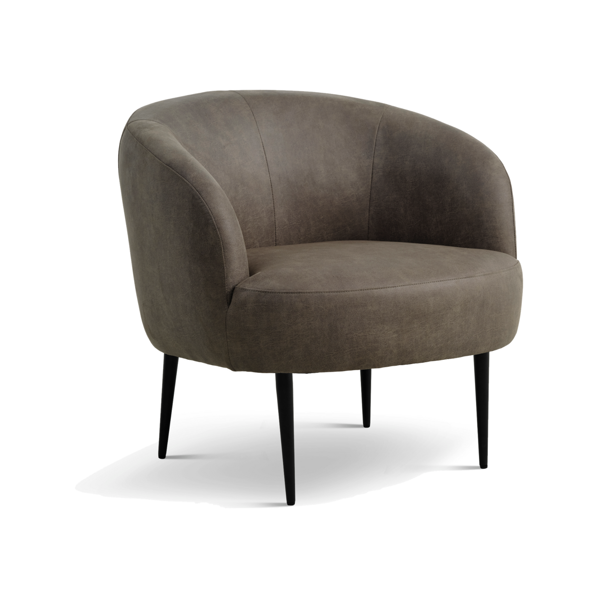 Lexpo Conrad loungestol i Forest Green microfiberlæder med sort metalstel