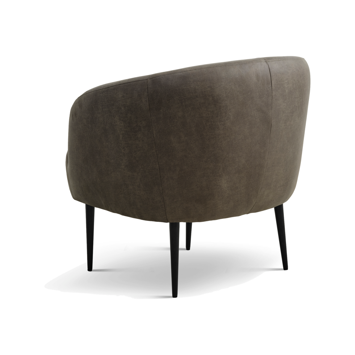 Lexpo Conrad loungestol i Forest Green microfiberlæder med sort metalstel