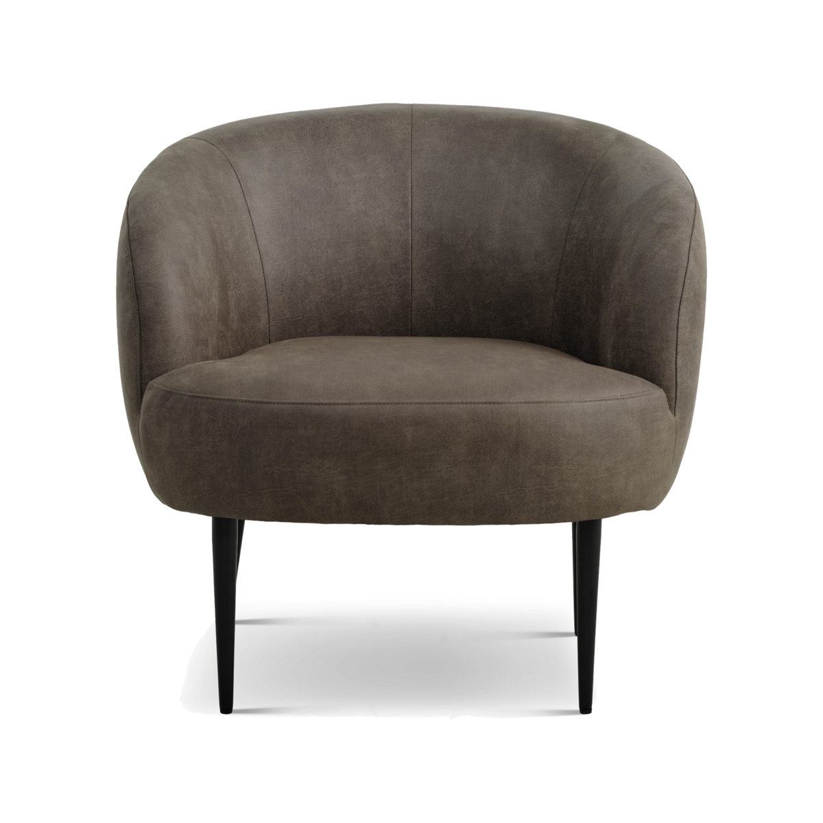 Lexpo Conrad loungestol i Forest Green microfiberlæder med sort metalstel
