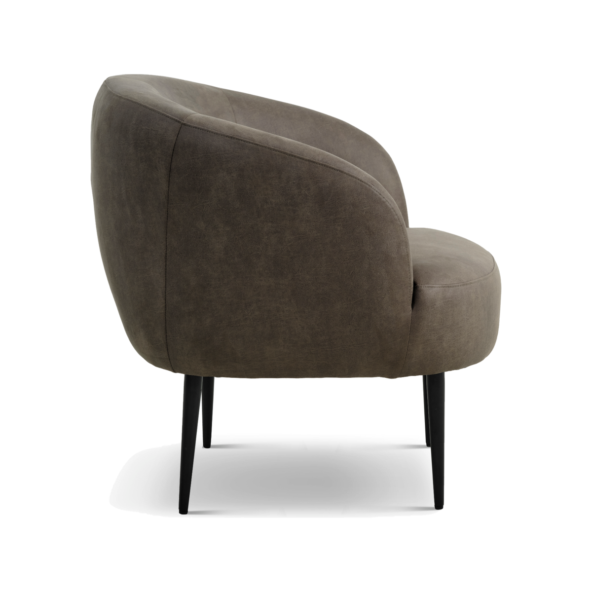 Lexpo Conrad loungestol i Forest Green microfiberlæder med sort metalstel
