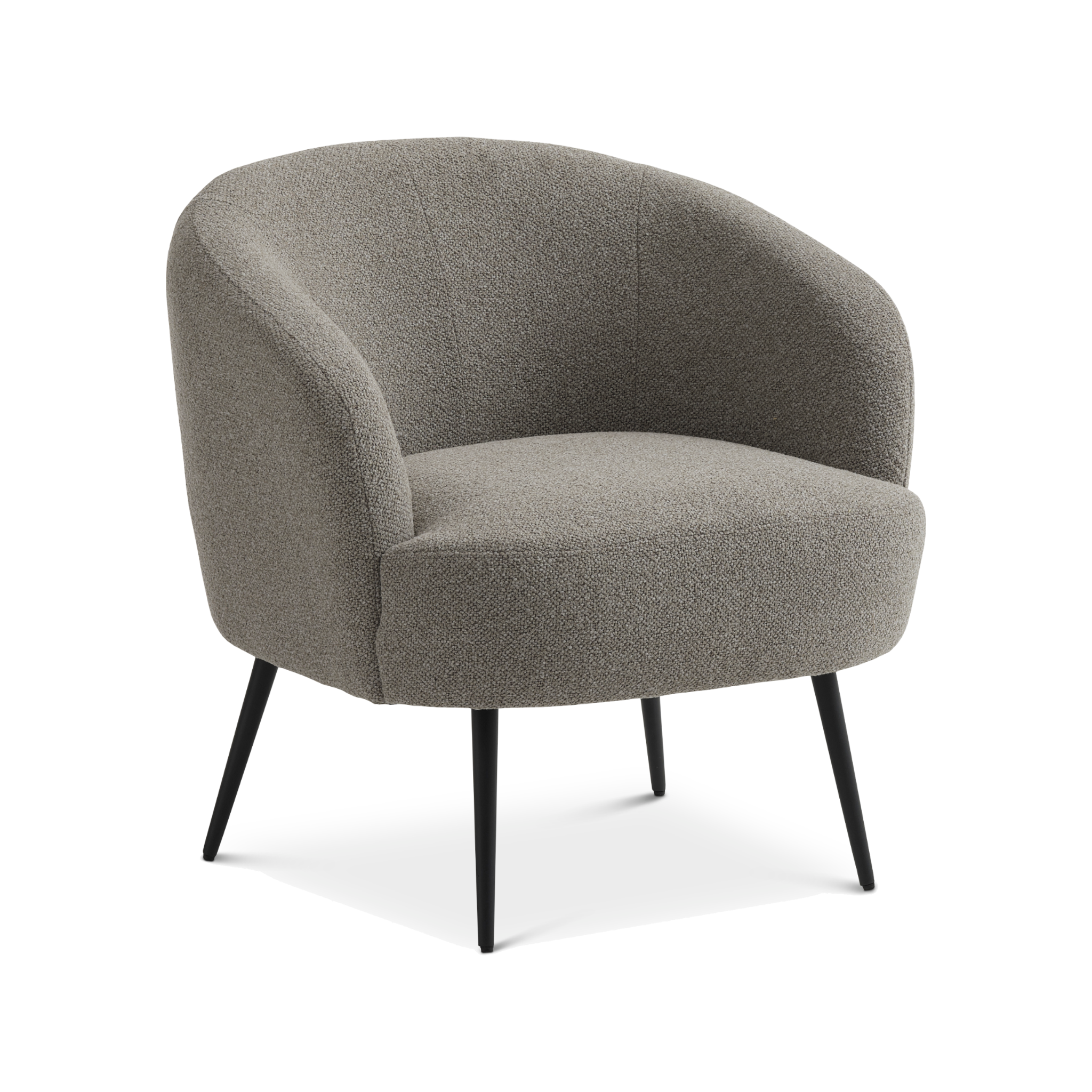 Lexpo Conrad loungestol i Mushroom stof med sort metalstel