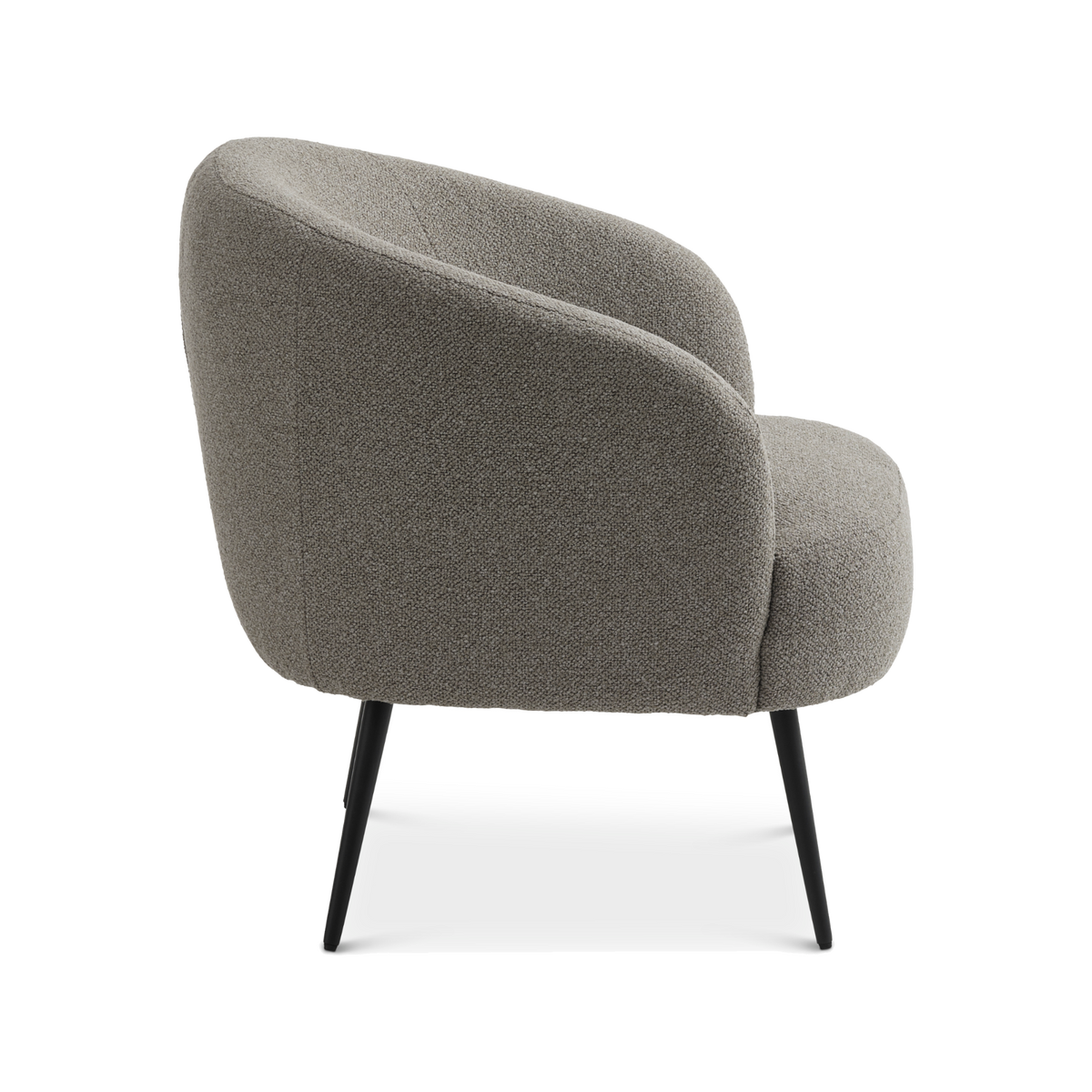 Lexpo Conrad loungestol i Mushroom stof med sort metalstel