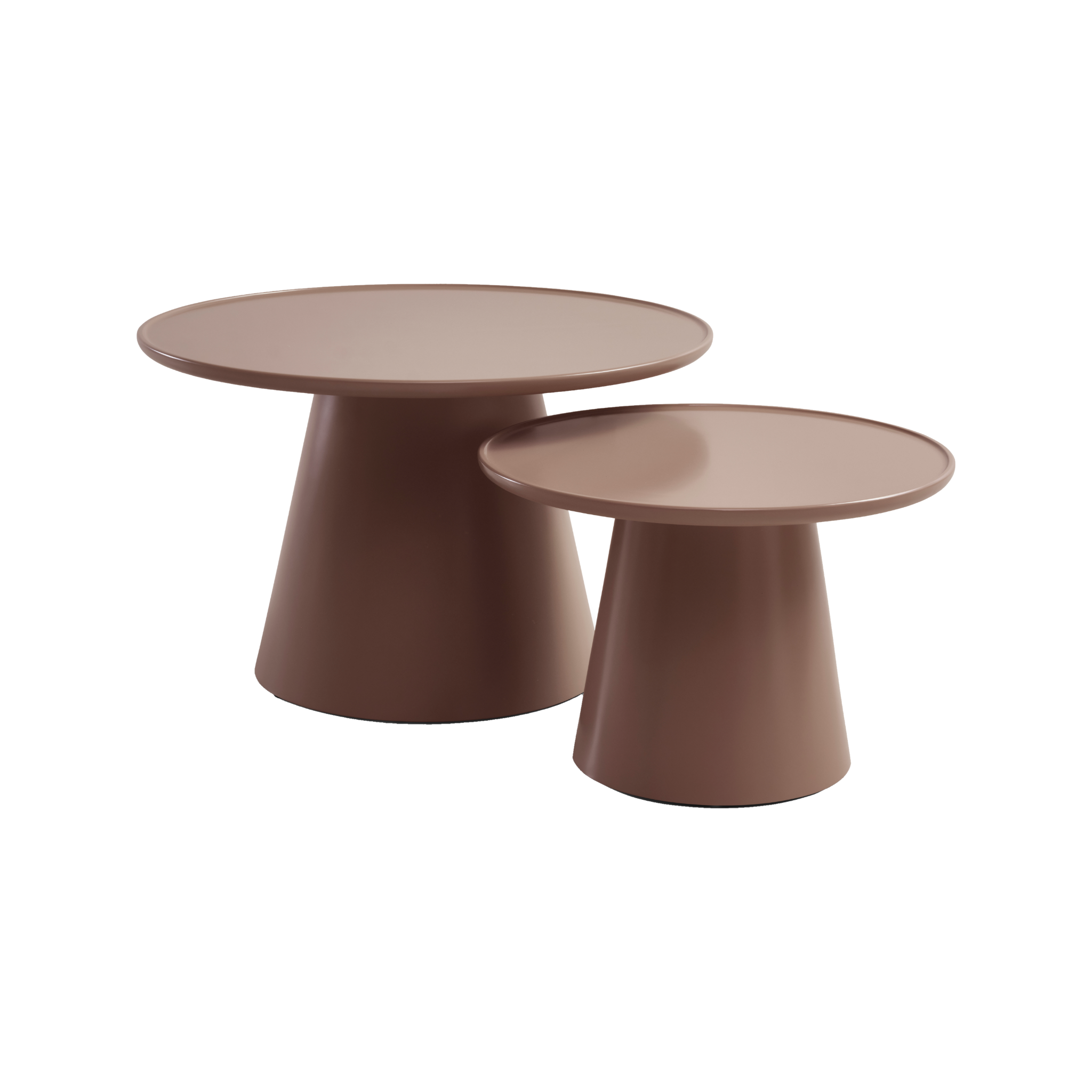 Lexpo Fraser sofabordssæt Ø60 og Ø80 cm i light coffee