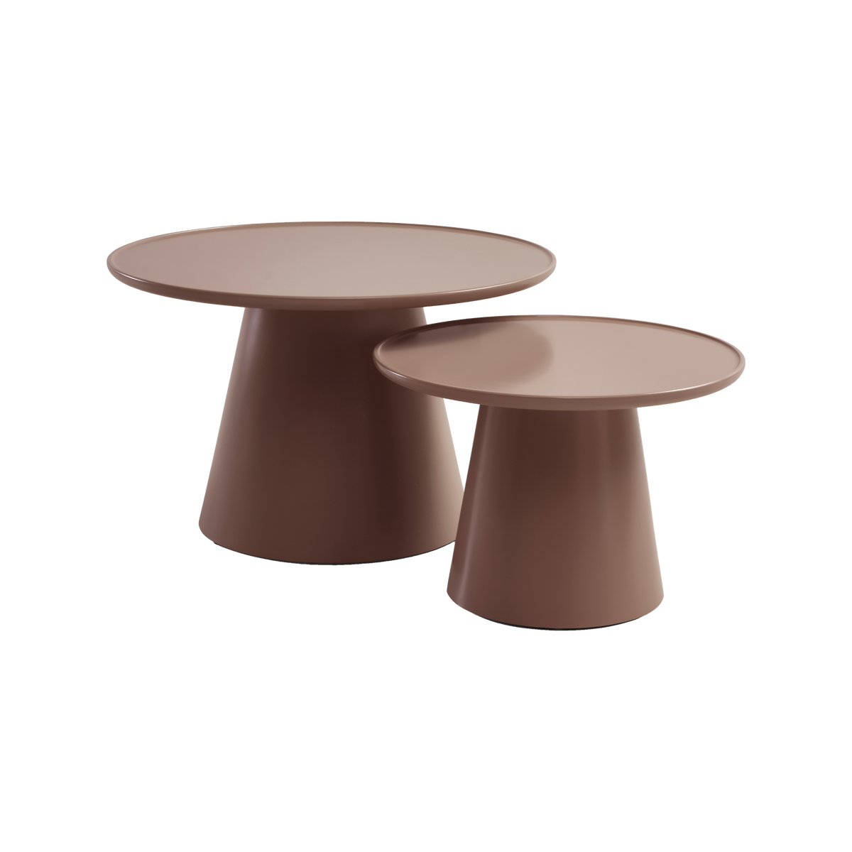Lexpo Fraser sofabordssæt Ø60 og Ø80 cm i light coffee