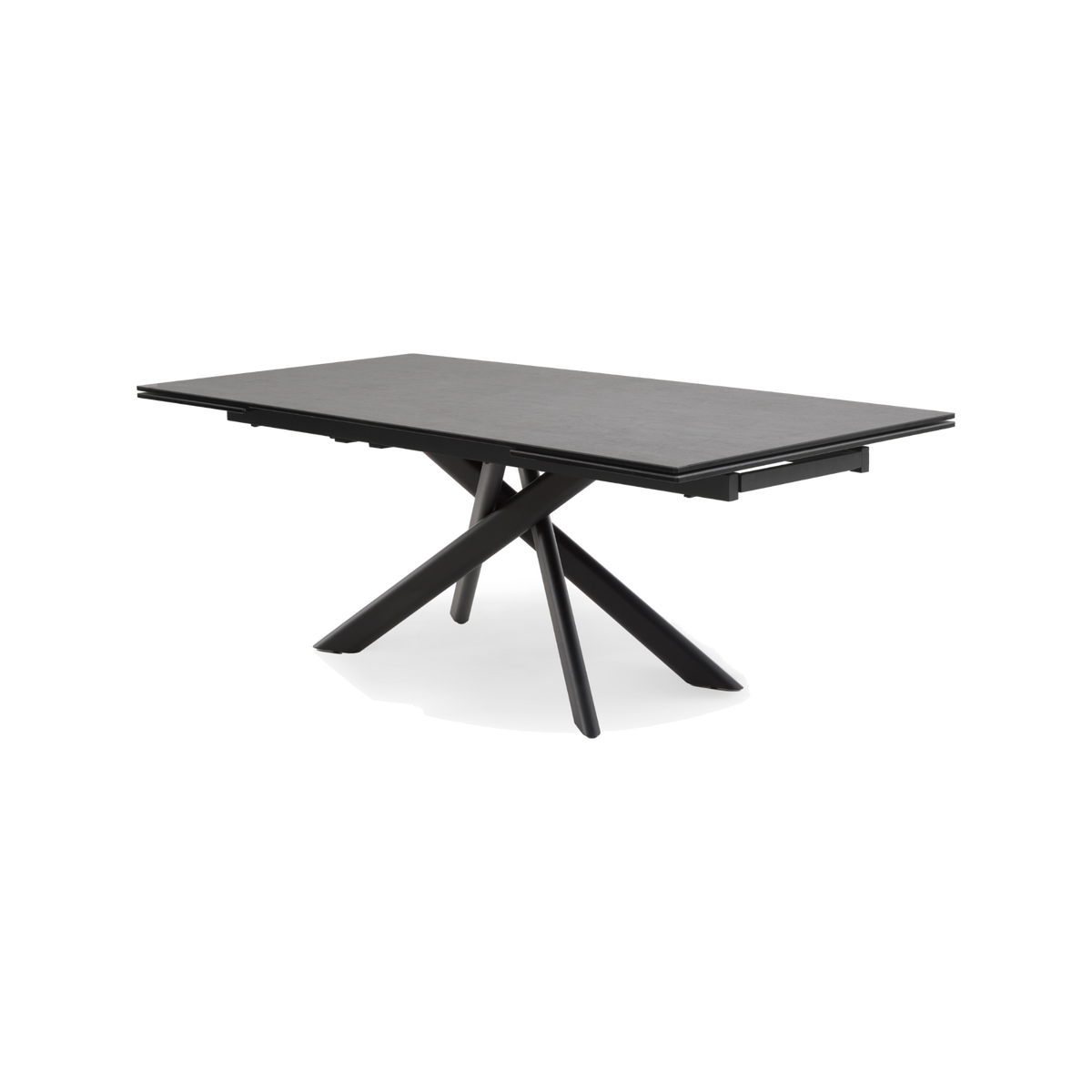 Lexpo Hudson spisebord i Anthracite keramik med sort stel