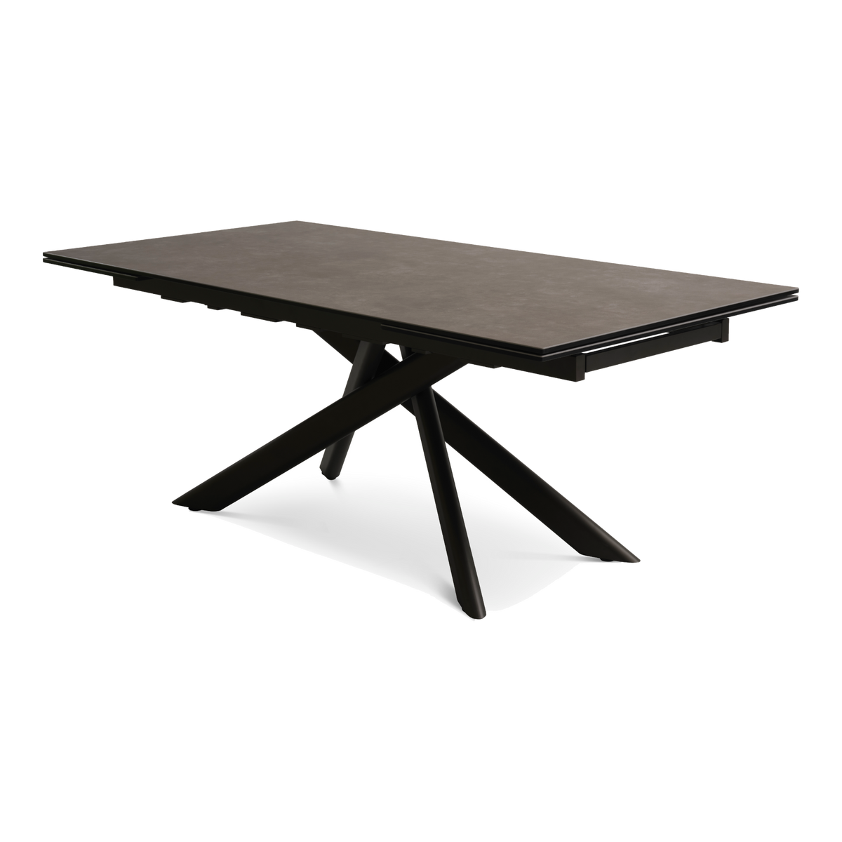 Lexpo Hudson spisebord i Warm Grey keramik med sort stel