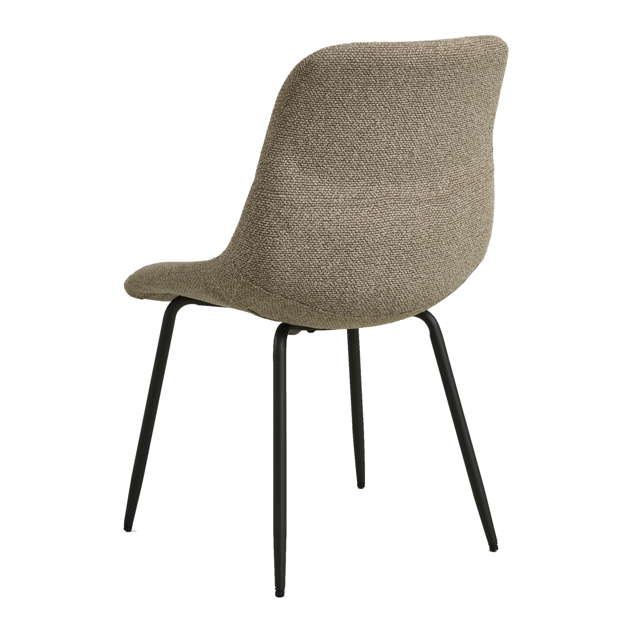 Lexpo Jade spisebordsstol i Lisa stof Beige med sort metalstel