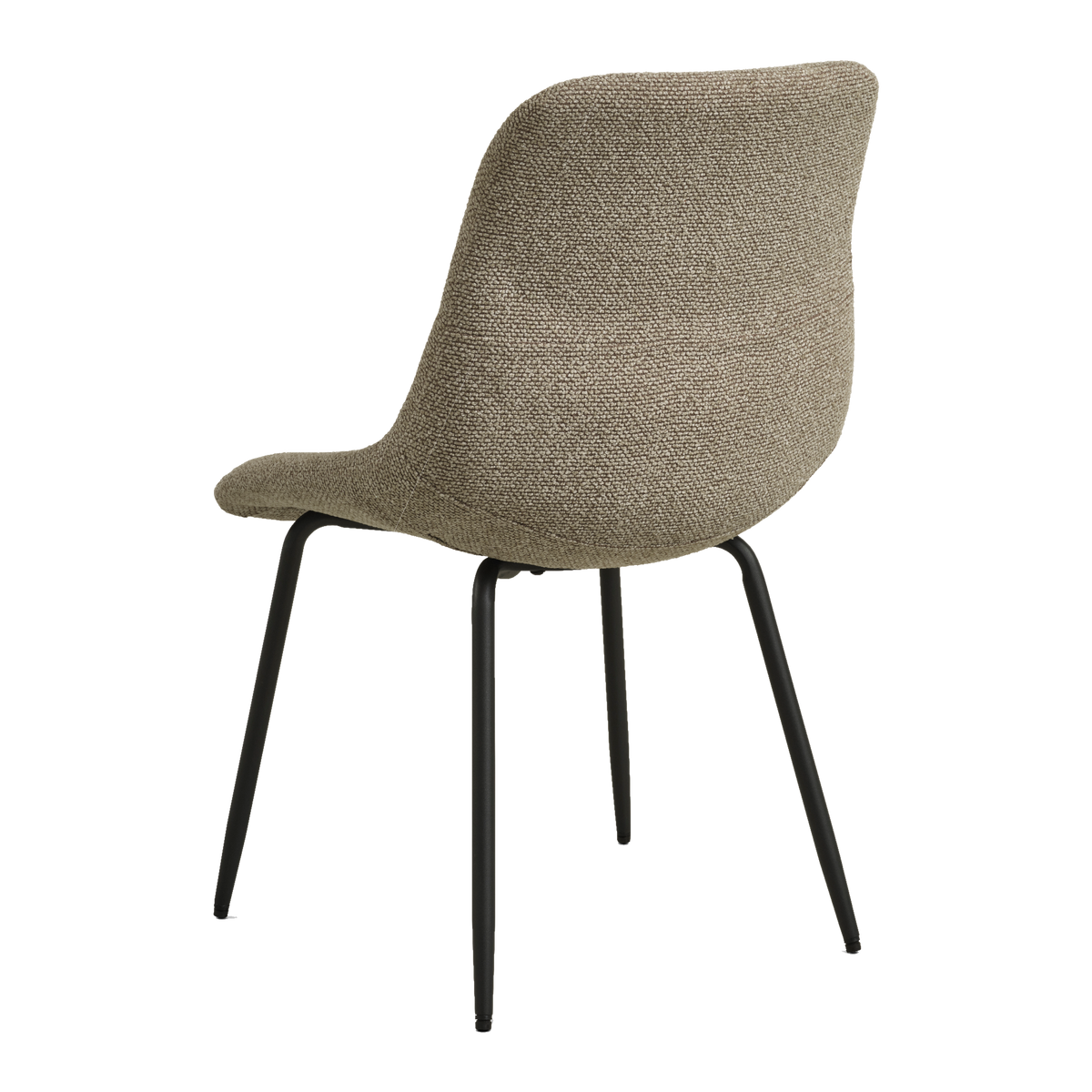 Lexpo Jade spisebordsstol i Lisa stof Beige med sort metalstel